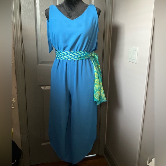 Belongsci Pants - Belongsci Blue Jumpsuit Medium w/scarf